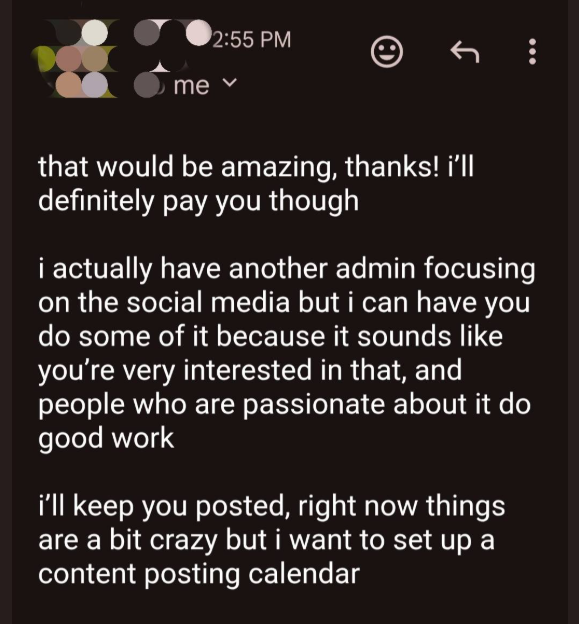 Client Testimonial Screenshot 1